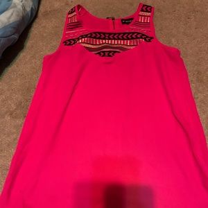 Hot pink blouse with pattern